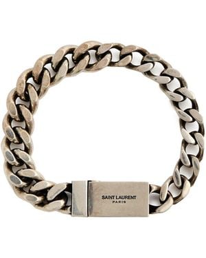 Saint Laurent Cuban Link Bracelet - Metallic