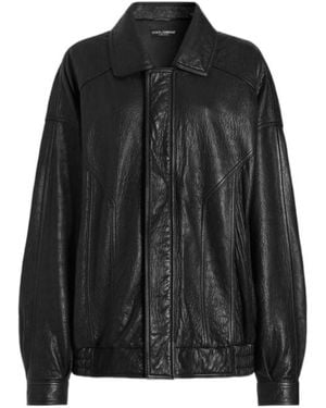 Dolce & Gabbana Single-Breasted Oversized Jacket - Black