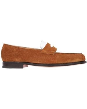 John Lobb Logo Slip-On Sneakers - Brown