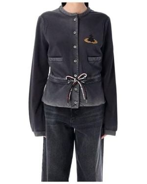 Vivienne Westwood Belted Crewneck Jacket - Blue