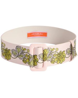 La DoubleJ Swathe Printed Belt - White