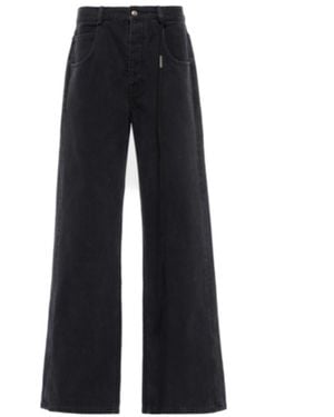 Ann Demeulemeester Logo-Plaque Jeans - Blue