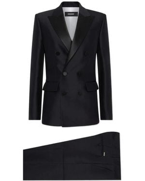 DSquared² Double-Breasted Suit - Black