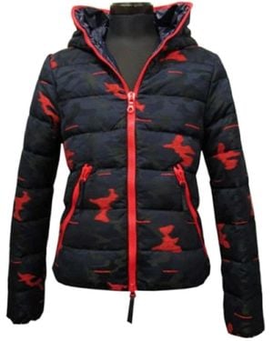 Hydrogen Hoded Camouflage Down Jacket - Multicolour