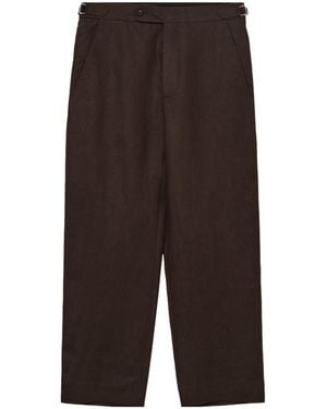 Bode Side-Button Casual Trousers - Brown