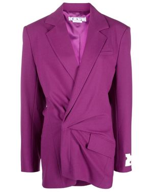 Off-White c/o Virgil Abloh Twist Detailed Blazer Dress - Purple