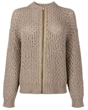 Fabiana Filippi Sequined Bomber Jacket - Brown