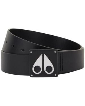 Moose Knuckles Logo Belt - Black