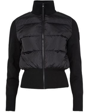 Canada Goose Hybride Large Quilted Knit Jacket - Black