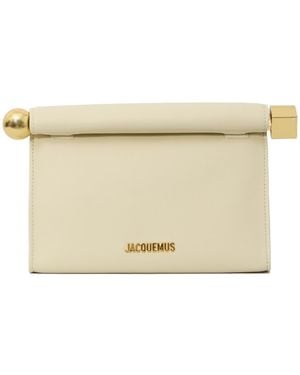 Jacquemus The Rond Carré Clutch Bag - Natural
