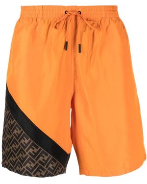 Fendi Nylon Shorts - Orange