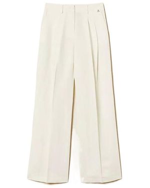 Twinset High-Rise Palazzo Trousers - White