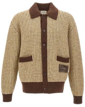 Drole de Monsieur Drôle De Monsieur Waffle Knit Cardigan - Natural
