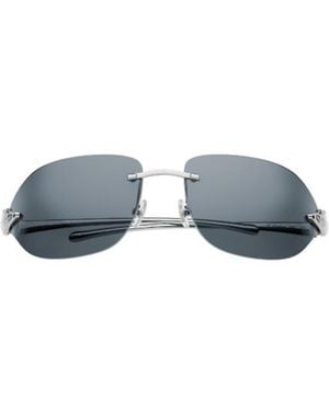 Cartier Logo Rimless Sunglasses - Blue