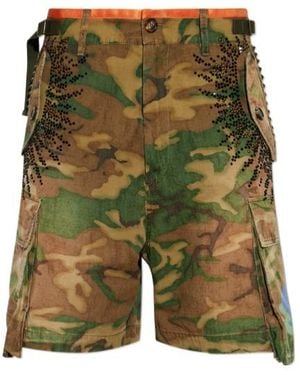 DSquared² Embellished Cargo Shorts - Green