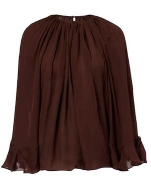 Johanna Ortiz Silk Georgette Blouse - Brown
