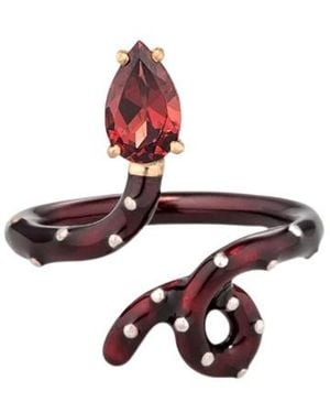 Bea Bongiasca Studded Vine Ring - White