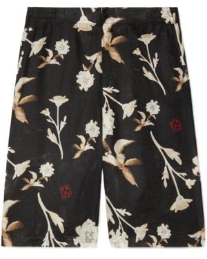 Off-White c/o Virgil Abloh All-Over Floral Printed Shorts - Black
