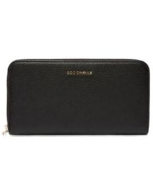 Coccinelle Logo Lettering Zipped Wallet - Black