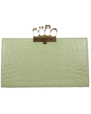 McQueen Four Ring Clutch - Green