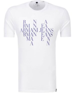 Armani Jeans Logo Printed T-Shirt - White