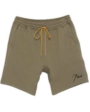 Rhude Drawstring Waist Shorts - Green