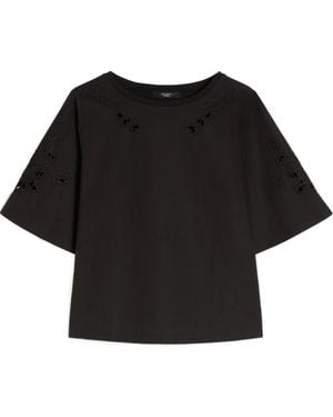 Weekend by Maxmara Floral Wide-Sleeve Blouse - Black