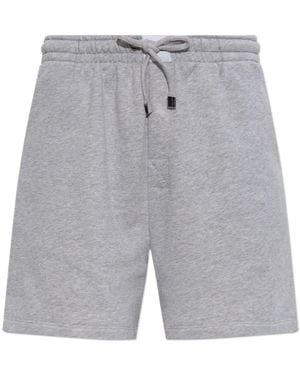 The Attico The Logo Patch Drawstring Shorts - Grey