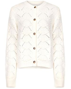 Loulou de Saison Bach Shell Knit Cardigan - White