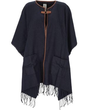 Ralph Lauren Fringed Cape - Blue