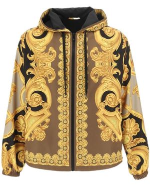 Versace Zip-Up Printed Jacket - Metallic