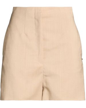 Sportmax Simple Solid Shorts - Natural