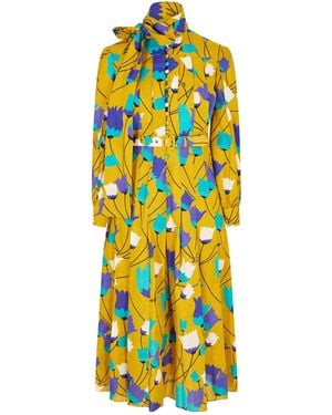 Gucci Floralprint Midi Dress - Yellow