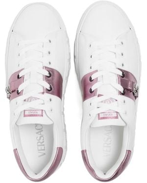 Versace Logo Low-Top Sneakers - White