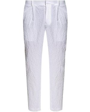 Emporio Armani Straight-Leg Trousers - White