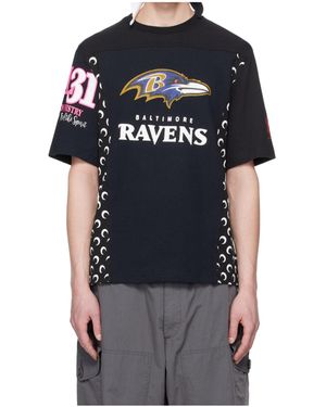 Marine Serre Graphic Printed Jersey T-Shirt - Black