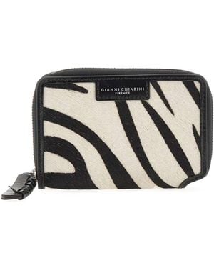 Gianni Chiarini Zip-Around Printed Wallet - White