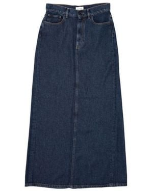 P.A.R.O.S.H. P.A.R.O..H. Denim Long Skirt - Blue
