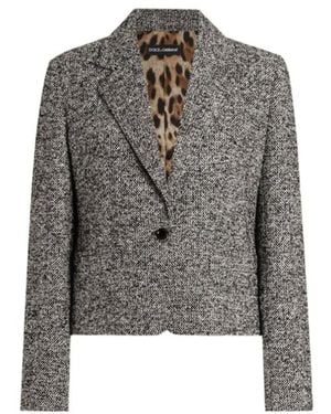 Dolce & Gabbana Button-Fastening Jacket - Gray