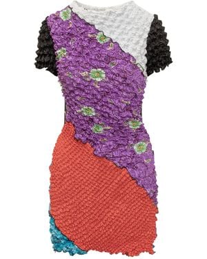 Marine Serre Pop-Corn Mini Dress - Purple