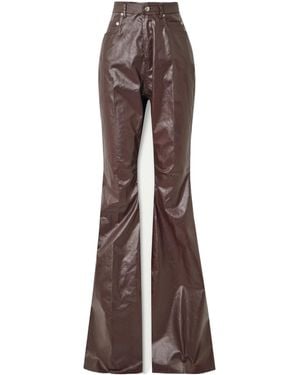 Rick Owens High-Rise Flared Jeans - Brown