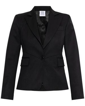 Vetements Button Wool Blazer - Black
