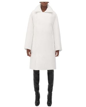 Bottega Veneta Long Down Jacket With Belt - White