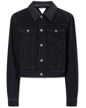 Bottega Veneta Long-Sleeved Denim Jacket - Black