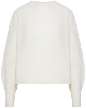Max Mara Crewneck Long-Sleeved Jumper - White