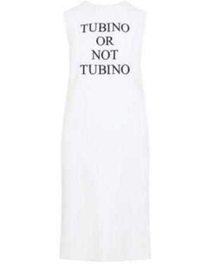 Moschino Sleeveless Slit-Detailed Midi Dress - White