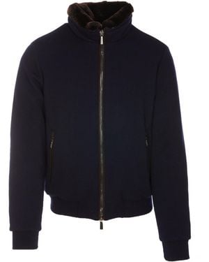 Moorer Bellati-Mrw Zipped Padded Jacket - Blue