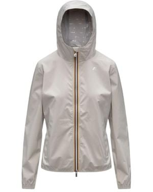 K-Way Zip-Up Hooded Jacket - Gray