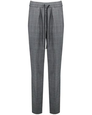 Isabel Marant Priska High-Waist Plaid Pants - Gray