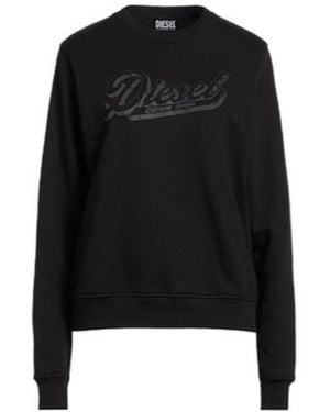 DIESEL Round-Neck Long-Sleeved Sweatshirt - Black